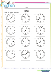  Telling time roman numeral clocks