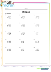  Divide 2 by 1 digit numbers