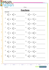  Addition of mixed fractions