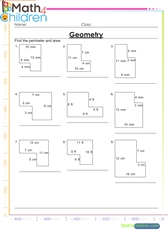  Perimeter and area of l shapes