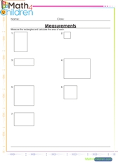  Measure rectangles and calculate the area