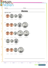  Counting and adding coins usd