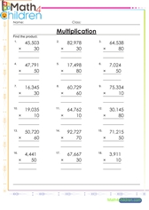  Multiplication by 2 digit numbers