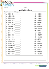  Multiplication match up