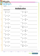  Multiplication of fractions