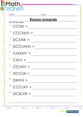  Roman to arabic numerals