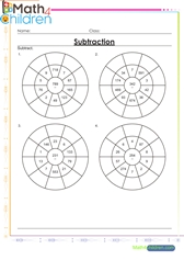  Subtraction circle drill