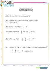  Linear equations