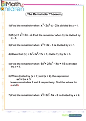  Remainder theorem