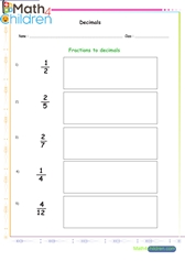  Converting fractions to decimals