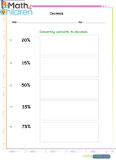  Converting percentage to decimals