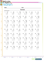  Decimals multiplication