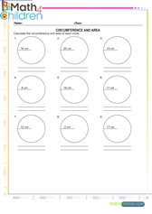  Circumference area