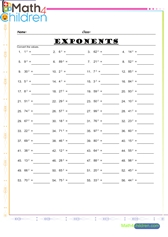  Powers exponents