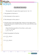  Coordinate geometry