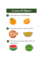 fractions of objects worksheets with pictures.