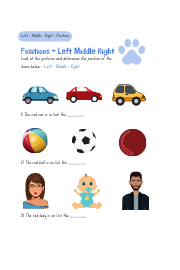 Positions, left, right, middle worksheet