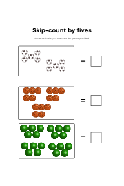 Skip counting by fives worksheet pdf