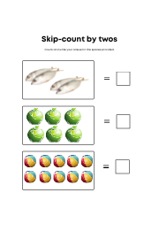 Skip-counting by twos worksheet