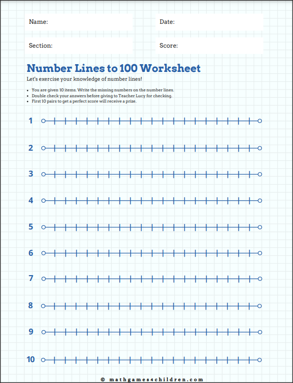 number worksheets for preschool children