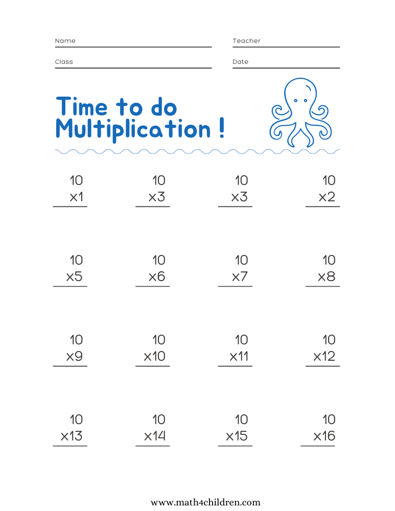 ten times tables