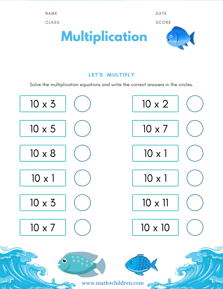 the 10 times table