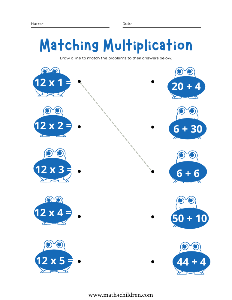 Multiplication Worksheet To 12