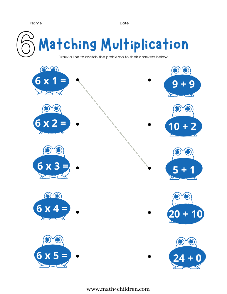 times tables worksheets 6