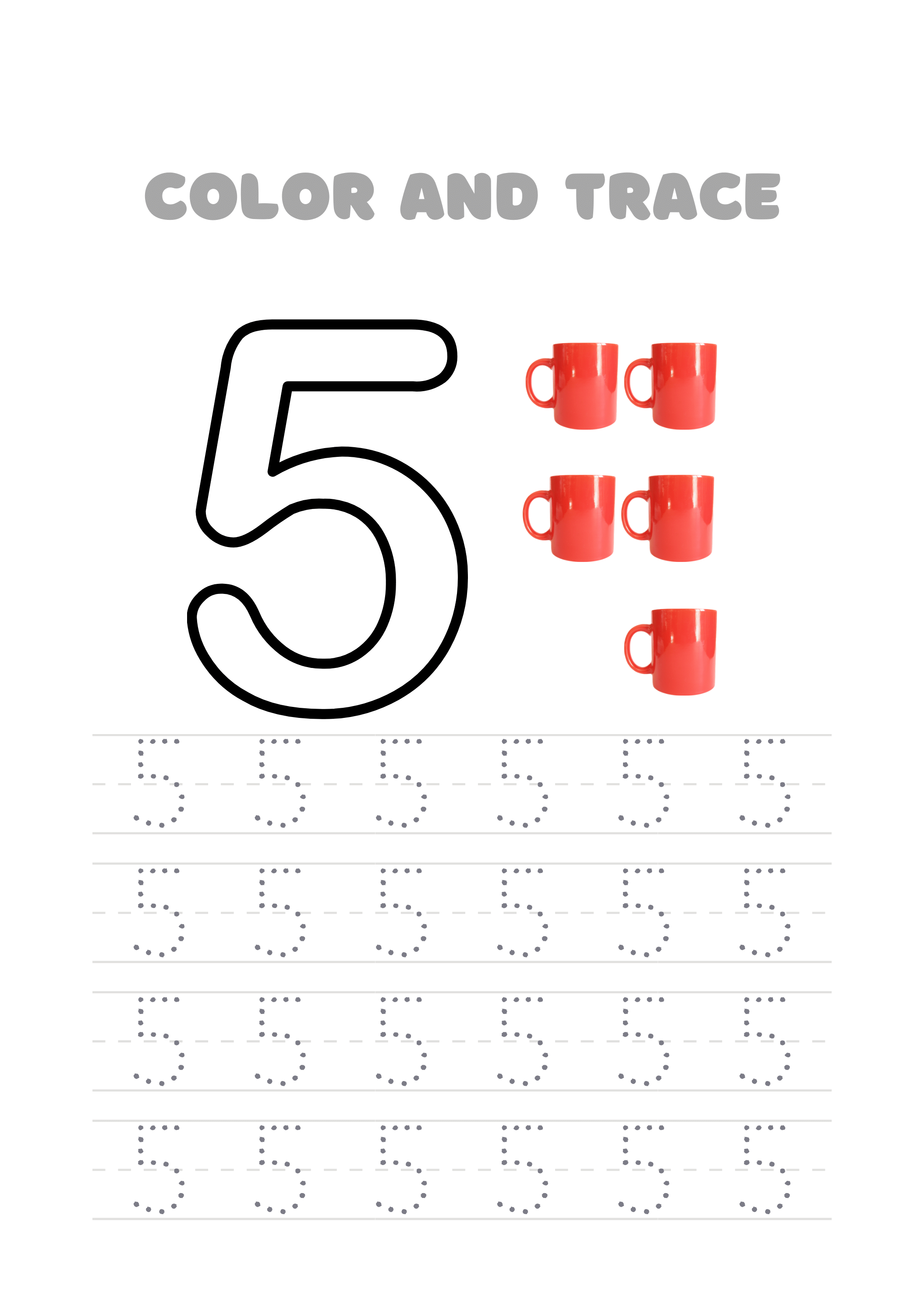 Color number 5 sheet