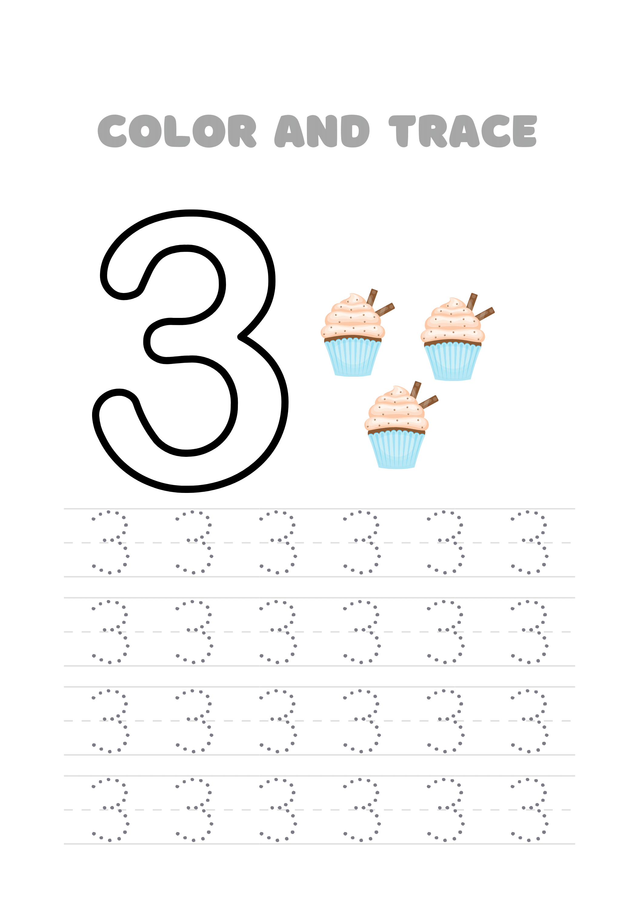 Color number 3 sheet