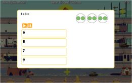 Add Fractions war game online